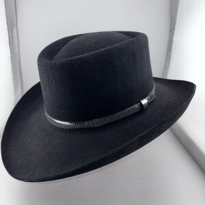 Wrangler Cowboy Western Hat, Black, Beaver, 4X Quality, Size 6 7/8​​​